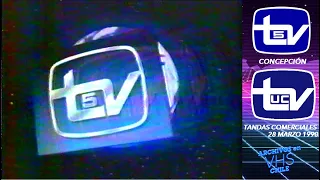 Tandas Comerciales Canal 5 Concepcion UCTV - 28 Marzo 1990 (ex filial Canal 13)