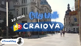 Craiova 4K, Walking in Craiova, 30 min City Walk, Romanian City Centre Tour