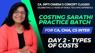 DAY 2 COSTING PRACTICE BATCH - CA& CMA INTER types of cost #ICAI.#CMA,#CA INTER#COSTING