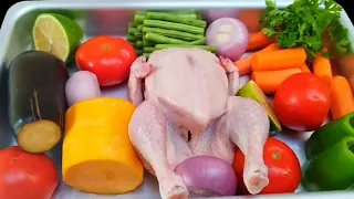 Chicken Saniya Arabic Food || Chicken With Vegetable in Oven || Baked Chicken & Vegetables Recipe