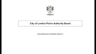 City of London Police Authority Board - 27/01/22