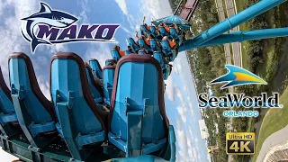 2020-11-01 Mako Roller Coaster On Ride Back Seat Ultra HD 4K POV SeaWorld Orlando