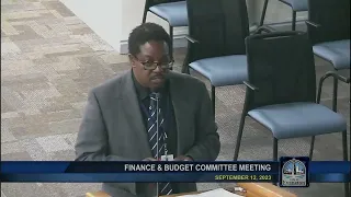 Finance & Budget Committee Meeting 9-12-2023