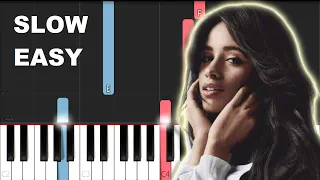 Camila Cabello - This Love (SLOW EASY PIANO TUTORIAL)