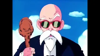 El maestro roshi y krilin se entera que goku mato a piccolo daimaku Dragon ball