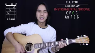 Fix You Guitar Tutorial - Coldplay Guitar Lesson |Tabs + Chords + Guitar Cover|