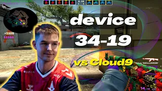 CSGO POV | Astralis device (34-19) vs Cloud9 Overpass POV | Apr 3, 2023