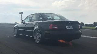 Audi RS4 Limo 1100hp Hannover Hardcore Acceleration & Sound 22.07.2017