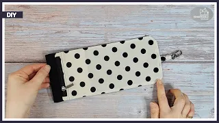 How to make a mini pouch to hold cards and coins / fabric pouch