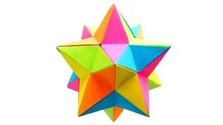 Origami polyhedron, the Small stellate dodecahedron out of paper Meenakshi Mukerji