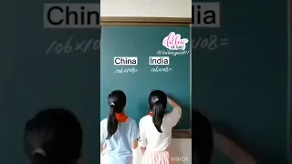 Math Challenge between India 🇮🇳 Vs China 🇯🇵 ||Check who is best 😎 #shortsfeed #viral