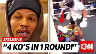 Gervonta Davis LEAKS Sparring Footage Of Floyd Getting KNOCKED 4 Times By Him