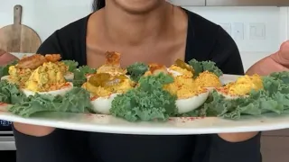 How to make deviled eggs 3 ways with ONE batter!!