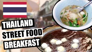 THAI Street Food BREAKFAST in BANGKOK MARKET Silom Soi 20 (THAILAND HOLIDAY 2019)
