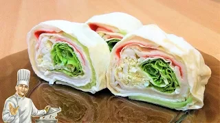 Рулет с крабовыми палочками в лаваше  - вкусная закуска