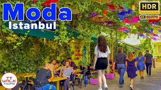 Istanbul Walking Tour | From Moda Pier to Kadıkoy Pier | 4K HDR