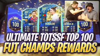 WE PACKED A 99!!! ULTIMATE TOTS TOP 100 FUT CHAMPIONS REWARDS FT. HASHTAG HARRY! FIFA 20