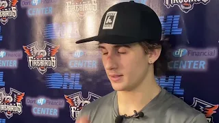 Flint Firebirds’ Amadeus Lombardi on playoff series with Saginaw