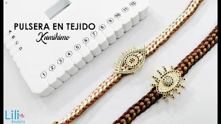 Hermosas pulseras tejidas con telar cuadrado Kumihimo 🤩🤩