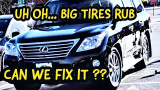 Land Cruiser LX570 Larger tires RUBBING after Wheel Spacer Install - Here is an EASY 10 Minute FIX