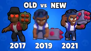 Brock Evolution - 2017 vs 2019 vs 2021 - Brawl Stars (Old Brock)