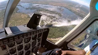 Bell 206 JetRanger over Victoria Falls