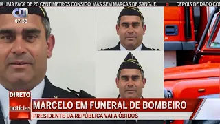 Agosto2022-Presidente da República em funeral de bombeiro de Óbidos