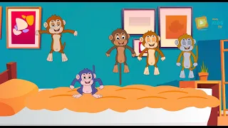 Five Little Monkey English Rhymes | MellyKidsTv