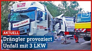 A45 Vollsperrung: Drängler provoziert Auffahrunfall mit 3 LKW | hessenschau