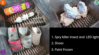 Amazing! Compilation 10 Video Shredder Machine vs Spry Killer Insect, LED Light, Shoes, Paint Frozen