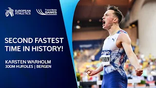 Warholm POWERS to super fast 300m hurdles in Bergen! 🔥