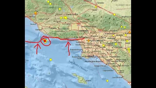 4.1 Earthquake Southern California, Small swarm off Malibu Ca Coast.. Sunday update 1/30/2022