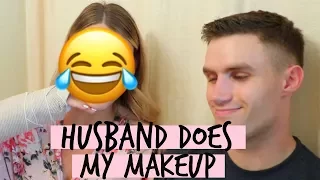 HUSBAND DOES MY MAKEUP CHALLENGE | I SPRAINED MY WRIST!! :( | Tara Henderson