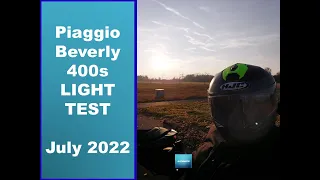 Piaggio Beverly 400s light test