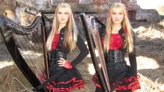 IRON MAIDEN - Fear of the Dark (Harp Twins) ELECTRIC HARP METAL