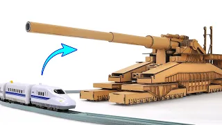 How to Make Train gun from Cardboard！