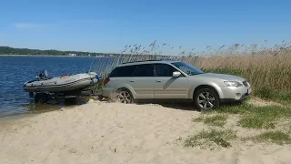 Wyjazd z pontonem po piasku