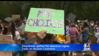 Hundreds gather for abortion-rights rally on Boston Common