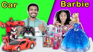 Car Vs Barbie Toys Challenge | Best Toy Showoff Challenge | Pari's Lifestyle