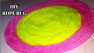 DIY ;   How to make rope rug  - Craft Ideas