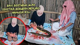 🔴 TEREKAM JELAS !! BAYI ULAR BERUBAH WUJUD MENJADI MANUSIA ASLI