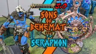 Sons of Behemat vs Seraphon  Age of Sigmar 3.0 2000 Point Battle Report