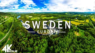 FLYING OVER SWEDEN(4K UHD) - Relaxing Music Along With Beautiful Nature Videos - 4K Video HD