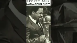 prophet tb joshua motivational quote:DON'T RUN FROM GOD RUN TO GOD