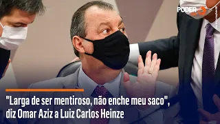 "Larga de ser mentiroso, não enche meu saco", diz Omar Aziz a Luiz Carlos Heinze