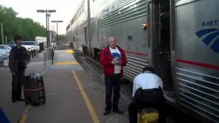 Amtrak's SW Chief #3 running late at La Plata, Mo.