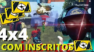 🔥LIVE DE FREE FIRE 🔥 4X4 BATE SOCO🔥JOGANDO SALA COM INSCRITOS 🔥