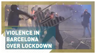 Anti-lockdown anger in Barcelona