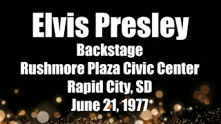 Elvis Backstage at the Rushmore Plaza Civic Center 21 June 1977 Rapid City South Dakota