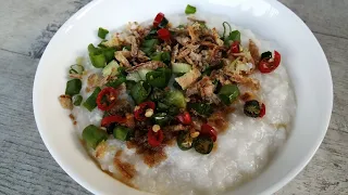 Chicken Porridge Recipe | Congee Recipe | Cara Buat Bubur Ayam | Rice Porridge